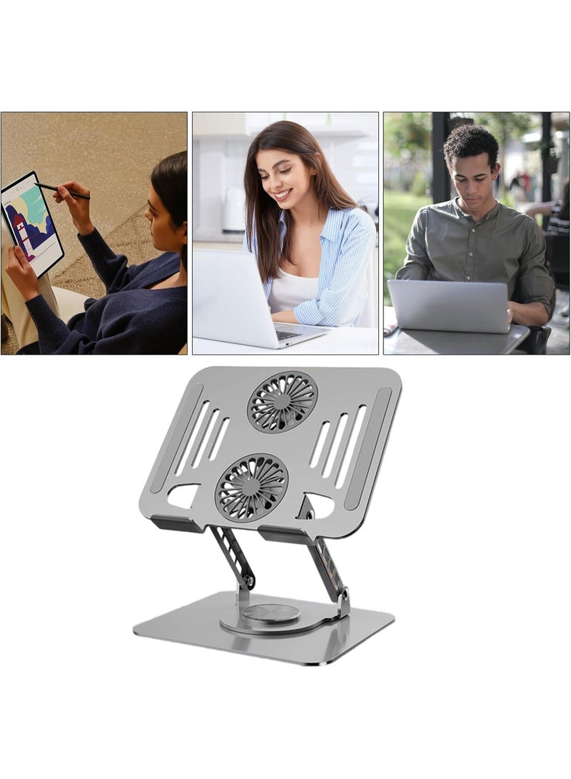 حامل لابتوب للتبريد للمنضدة، حامل كمبيوتر قابل للتعديل بتصميم قابل للطي، فتحات تبريد، حامل لابتوب لمناضد المنزل والمكتب وغرفة الدراسة، مصنوع من الفولاذ الكربوني - Image 5