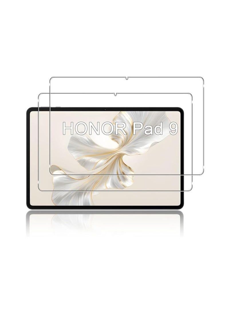 Honor Pad 9 Tempered Glass Screen Protector, 2-Pack, 9H Hardness HD Tempered Glass Screen Protector, No Air Bubbles, Anti-Scratch Protective Glass Screen Film - Image 1