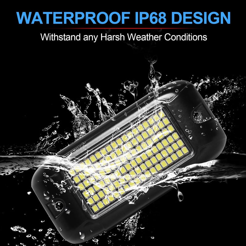 Nicoko 108 High-Power LEDs per Pod 4Pods Pure White Rock Lights Ultra-Bright Offroad Underglow Kit Advanced Heat Dissipation IP68 Waterproof for Truck, SUV, UTV, ATV, RZR - Image 3