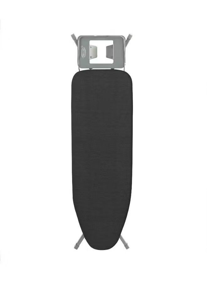 Ironing Board 110x33cm, Iron Board with Heat Resistant Cover and Thicken Felt Pad, Folding Ironing Stand with Adjustable Height, Heavy Sturdy Metal Frame Legs Iron Stand Black  - Image 1