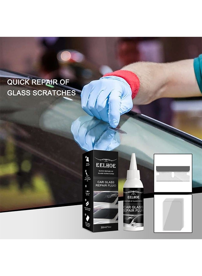 إيلهو سائل إصلاح زجاج السيارة 50 مل ، لرقائق الزجاج والشقوق ، طقم إصلاح الزجاج الأمامي للسيارة DIY ، إصلاح الزجاج الأمامي للسيارة السائل لإصلاح زجاج السيارة - Image 1