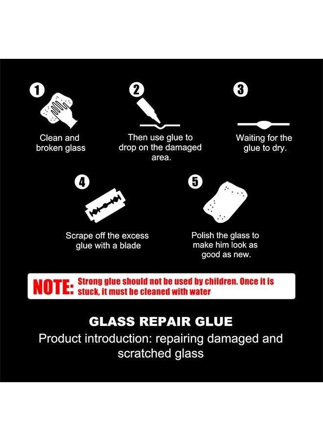 إيلهو سائل إصلاح زجاج السيارة 50 مل ، لرقائق الزجاج والشقوق ، طقم إصلاح الزجاج الأمامي للسيارة DIY ، إصلاح الزجاج الأمامي للسيارة السائل لإصلاح زجاج السيارة - Image 5