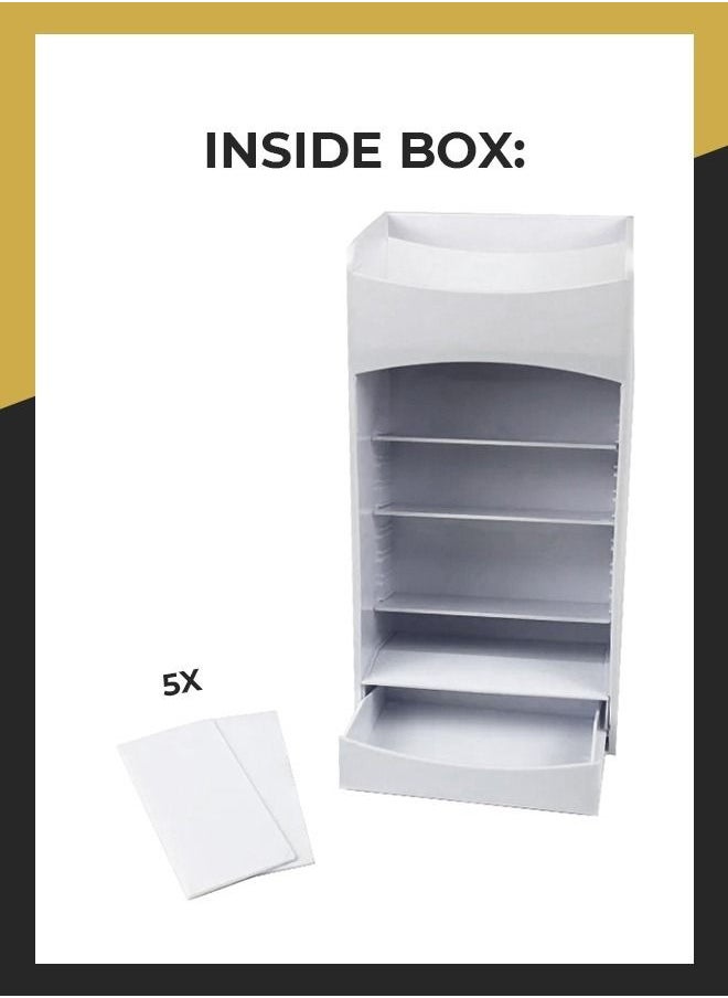 Generic - Multi Layer Cosmetic Box for Lipstick Nail Polish Organizer Open Design Adjustable Shelves - Image 1