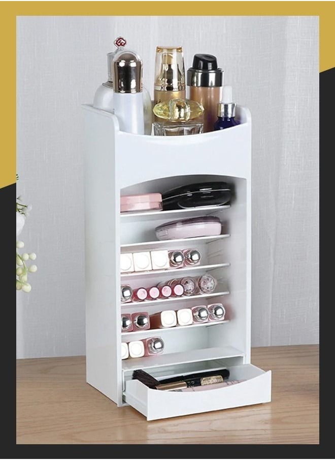 Generic - Multi Layer Cosmetic Box for Lipstick Nail Polish Organizer Open Design Adjustable Shelves - Image 1
