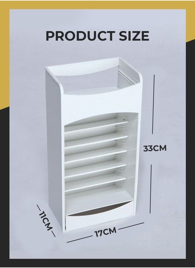 Generic - Multi Layer Cosmetic Box for Lipstick Nail Polish Organizer Open Design Adjustable Shelves - Image 1