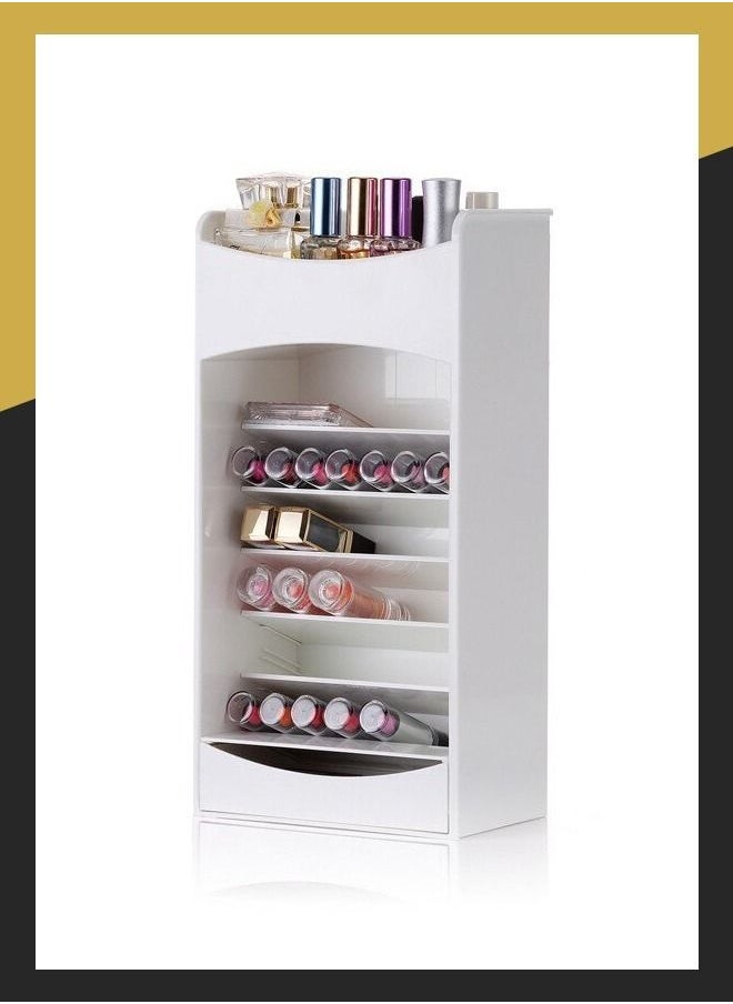 Generic - Multi Layer Cosmetic Box for Lipstick Nail Polish Organizer Open Design Adjustable Shelves - Image 1