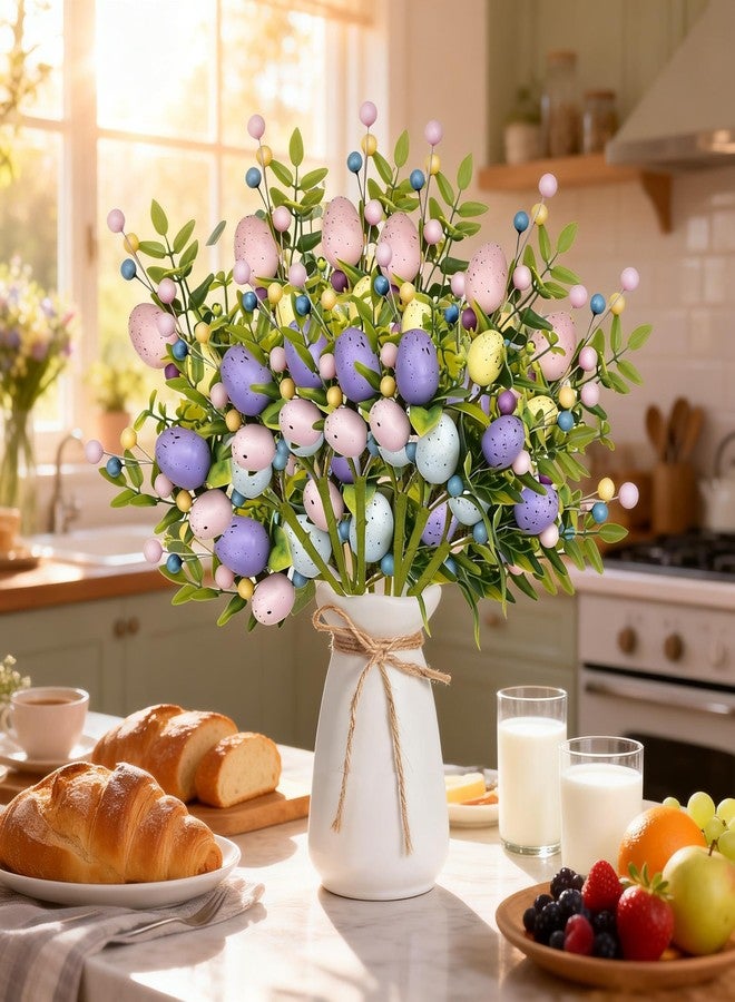 Ceuissp Mixed Artificial Eucalyptus Stems Decor,Fake Eucalyptus Greenery Stems for Wedding Bouquet, Floral Artificial Greenery Decoration (5) - Image 2