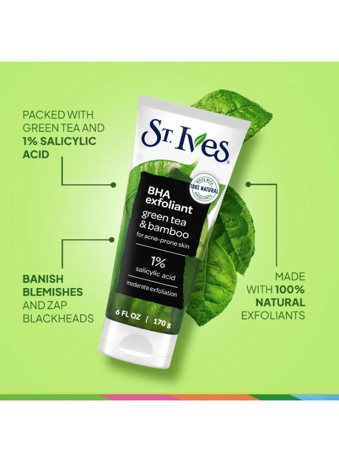 Bha Green Tea & Bamboo Scrub For Acne Prone Skin 170g