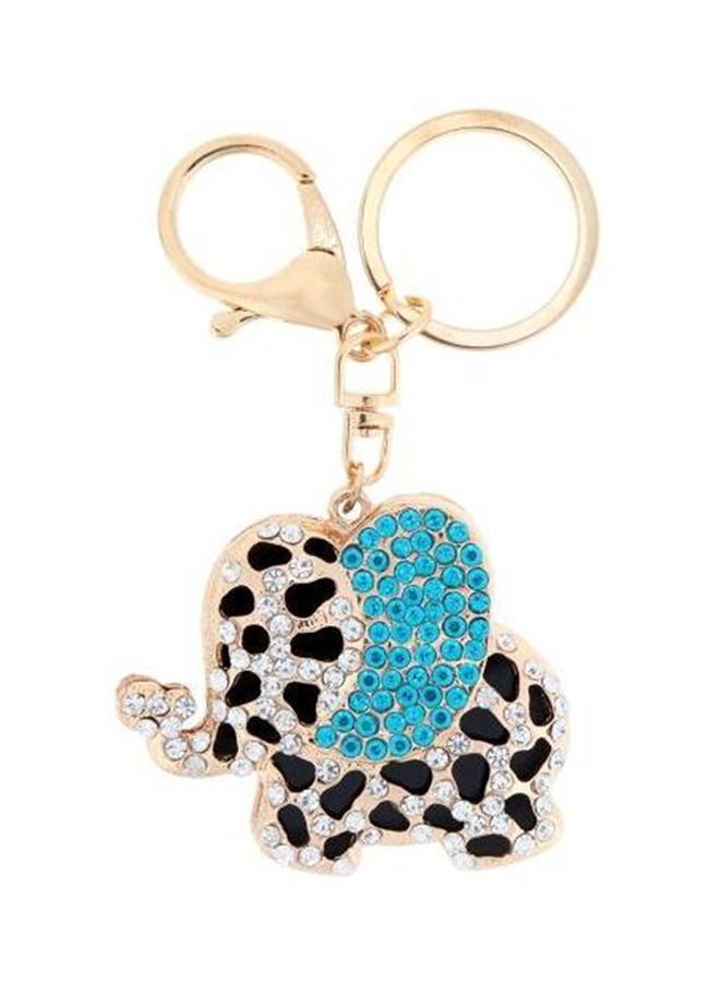 نيبمينينت سلسلة مفاتيح من الحلي بنسبة ذهب منخفضة بتصميم فيل منمق حجر الراين اللامع