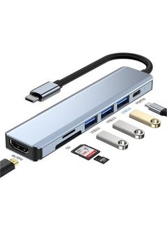 Wozlo USB Type-C To 4K@30Hz HDMI Cable + SD/TF Card Reader + Usb3.0 + 2xusb2.0 + Pd 87W Converter Cable  - Image 1