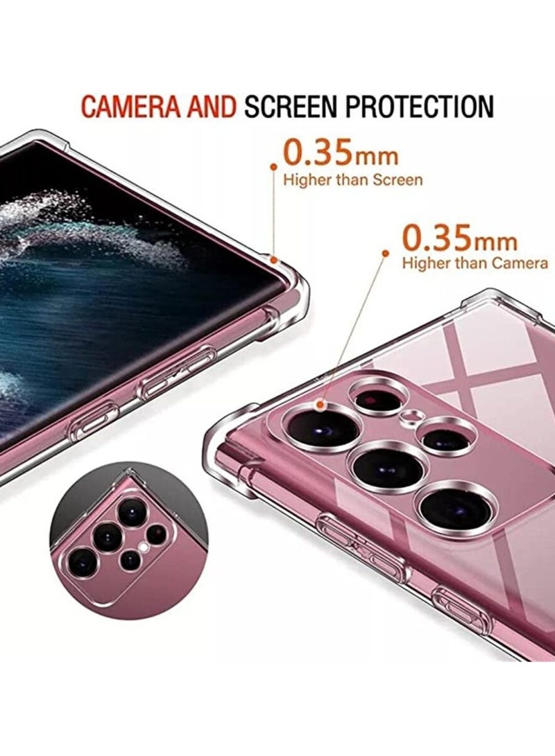 انبلاك جراب خلفي شفاف متوافق مع (سامسونج جالاكسي S23 الترا) - شفاف - Image 5