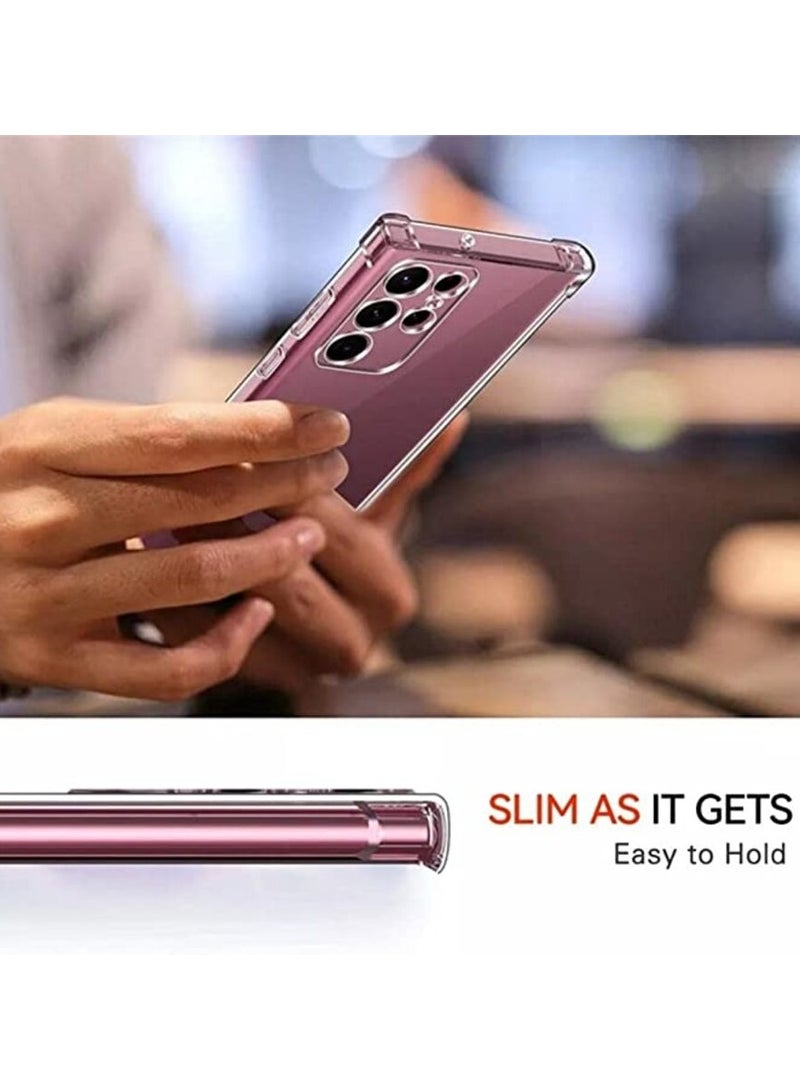 انبلاك جراب خلفي شفاف متوافق مع (سامسونج جالاكسي S23 الترا) - شفاف - Image 3