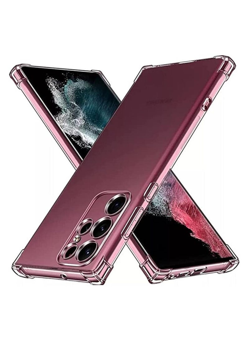 انبلاك جراب خلفي شفاف متوافق مع (سامسونج جالاكسي S23 الترا) - شفاف - Image 1