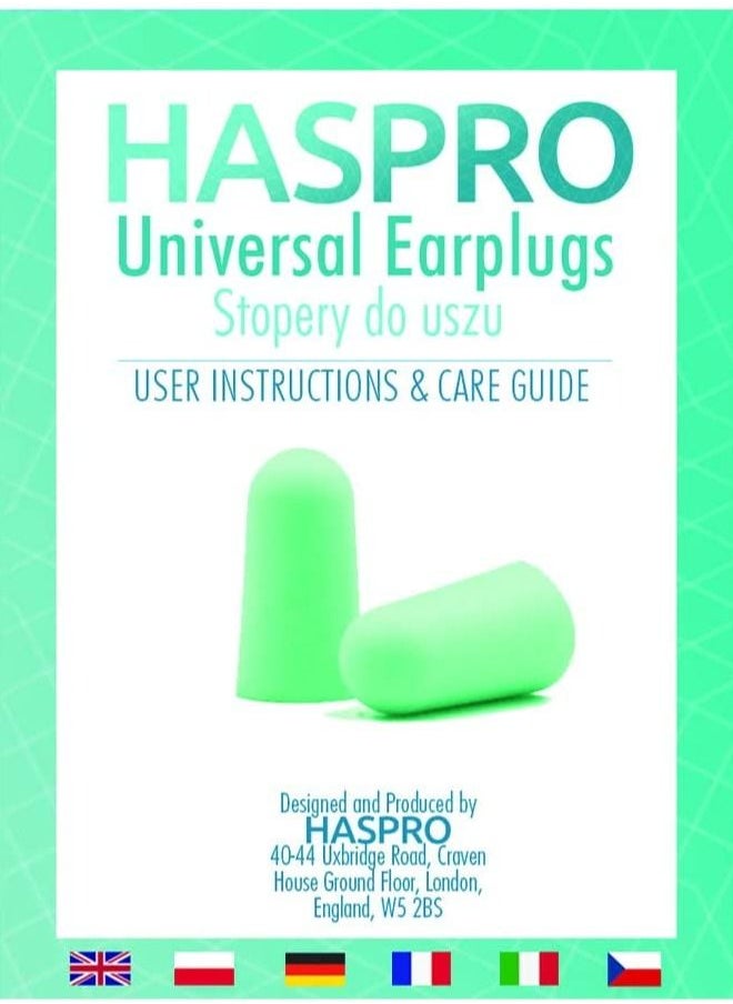 HASPRO - HASPRO Ultra Soft Foam Earplugs, Best Earplugs for Noise Canceling, Snoring, Work, DIY, Noise Reduction SNR 38dB (Pack of 10, Mint) - Image 1