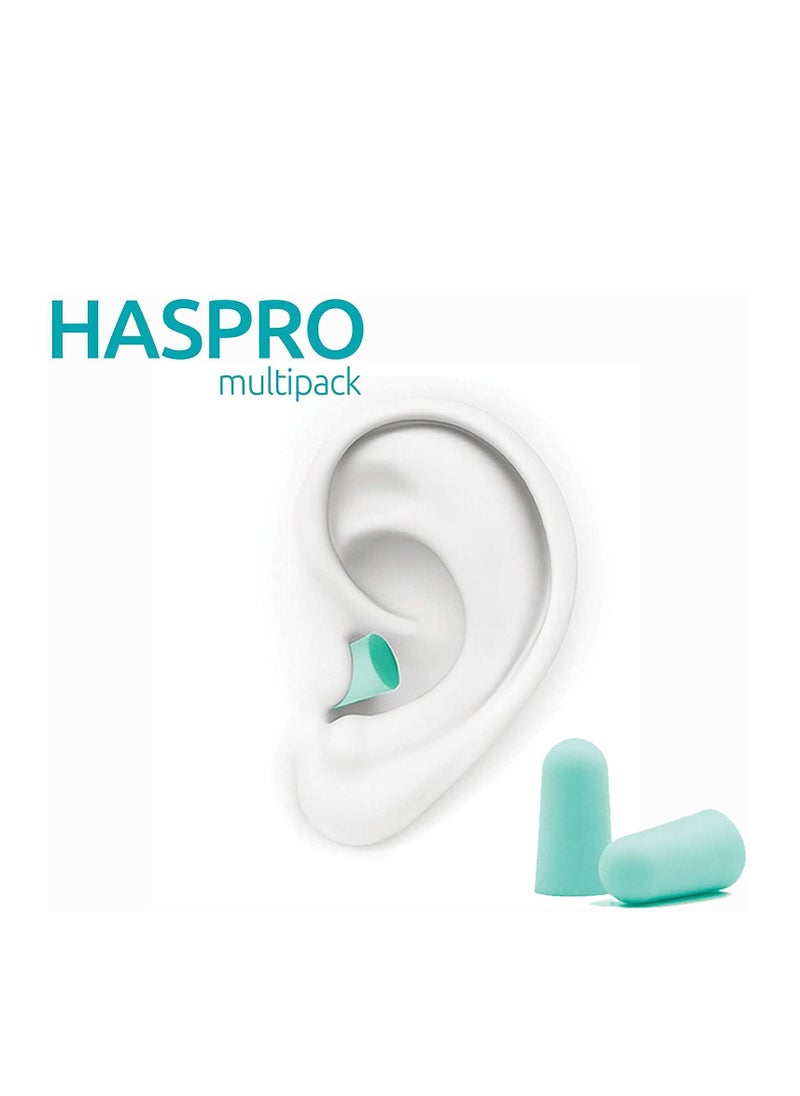 HASPRO - HASPRO Ultra Soft Foam Earplugs, Best Earplugs for Noise Canceling, Snoring, Work, DIY, Noise Reduction SNR 38dB (Pack of 10, Mint) - Image 1