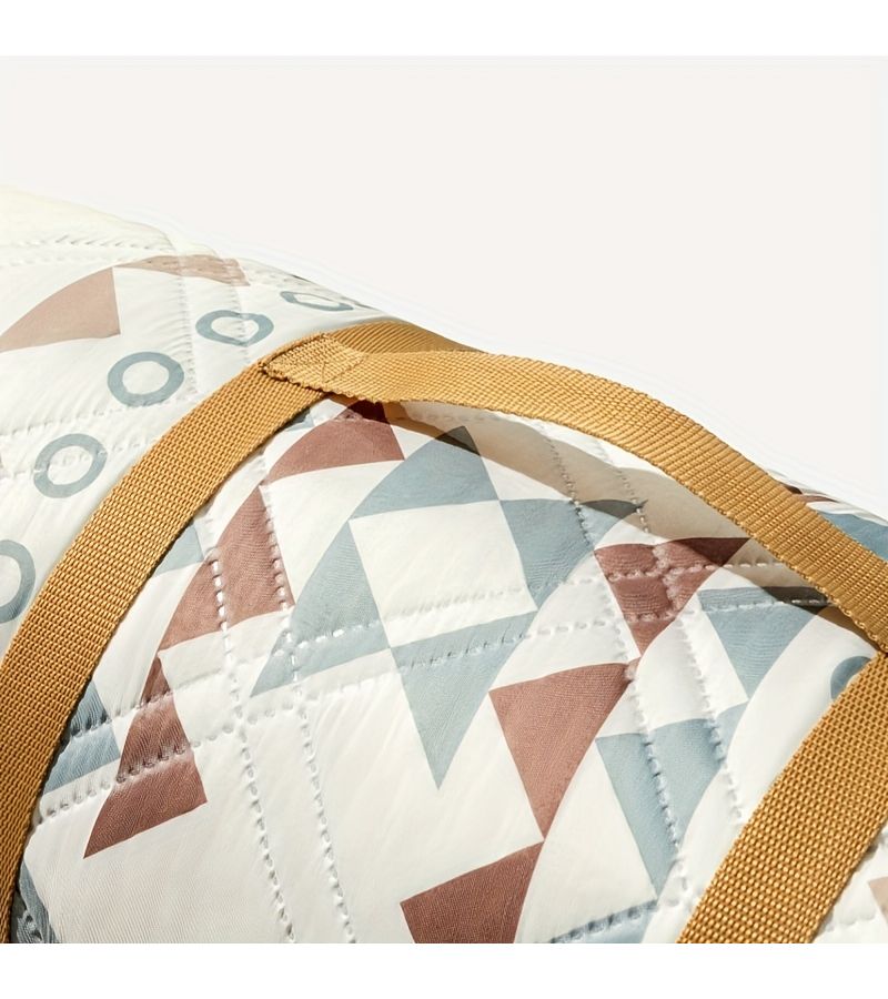 Picnic Outdoor Blanket For Beach Camping Lawn Park Warm Sand Color 59 06 X 78 74 Inch Foldable Gingham Mat Grass Use - Image 3