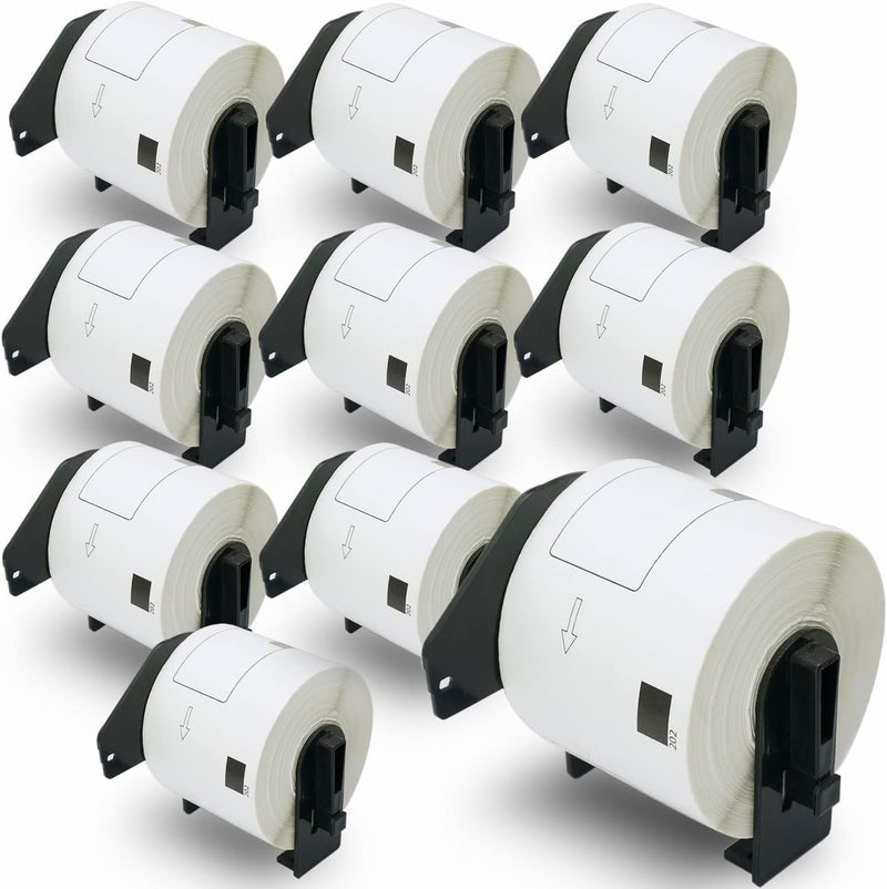BETCKEY - Compatible Shipping Labels Replacement for Brother DK-1202 (2.4 in x 3.9 in), Use with Brother QL Label Printers [10 Rolls/3000 Labels] - Image 1