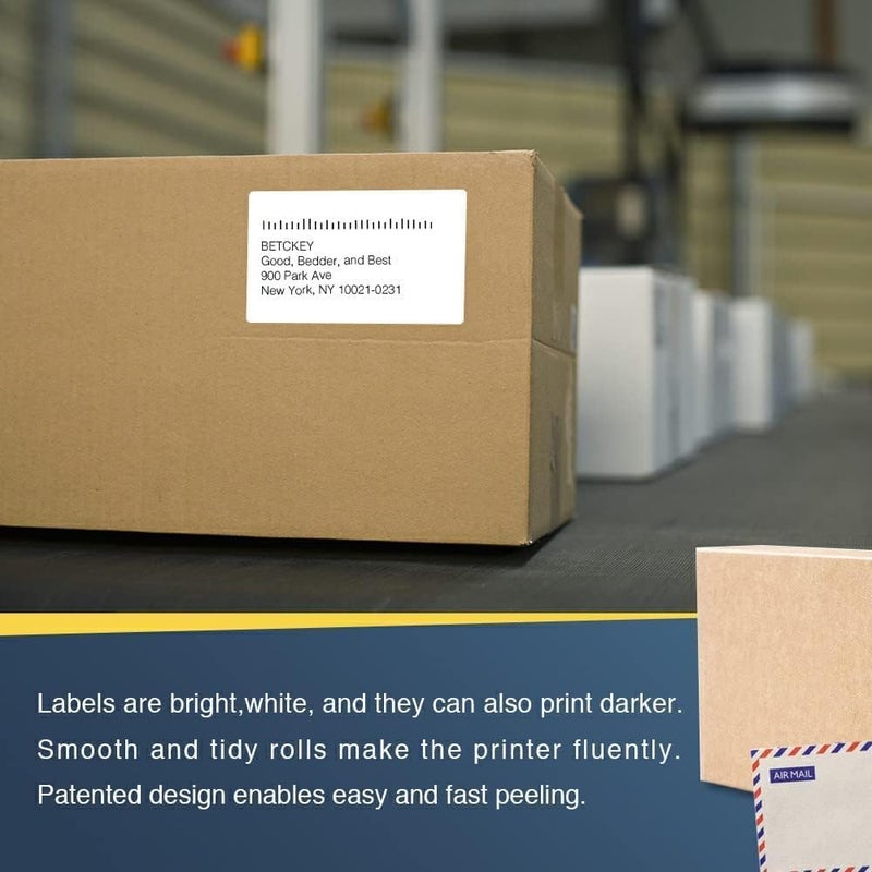BETCKEY - Compatible Shipping Labels Replacement for Brother DK-1202 (2.4 in x 3.9 in), Use with Brother QL Label Printers [10 Rolls/3000 Labels] - Image 5