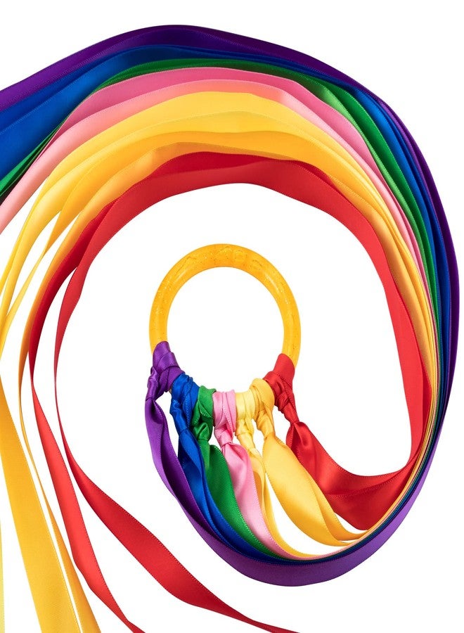 ANCIRS 2 Pack Rainbow Hand Kites, Plastic Dancing Ribbon Streamer Wand for Play Dancing Running in Indoor Outdoor Party, Holiday Celebration,etc - Image 4