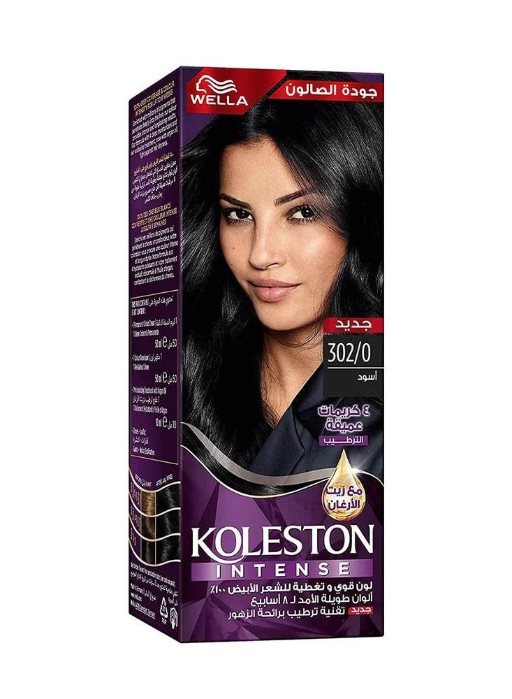 Wella Koleston Wella Koleston Intense Hair Dye - Black 302/0 - Image 1