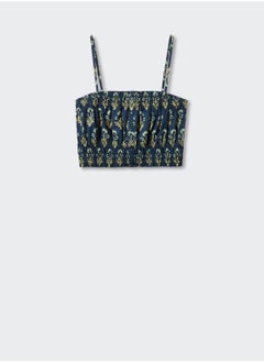 Youth Ruched Printed Top