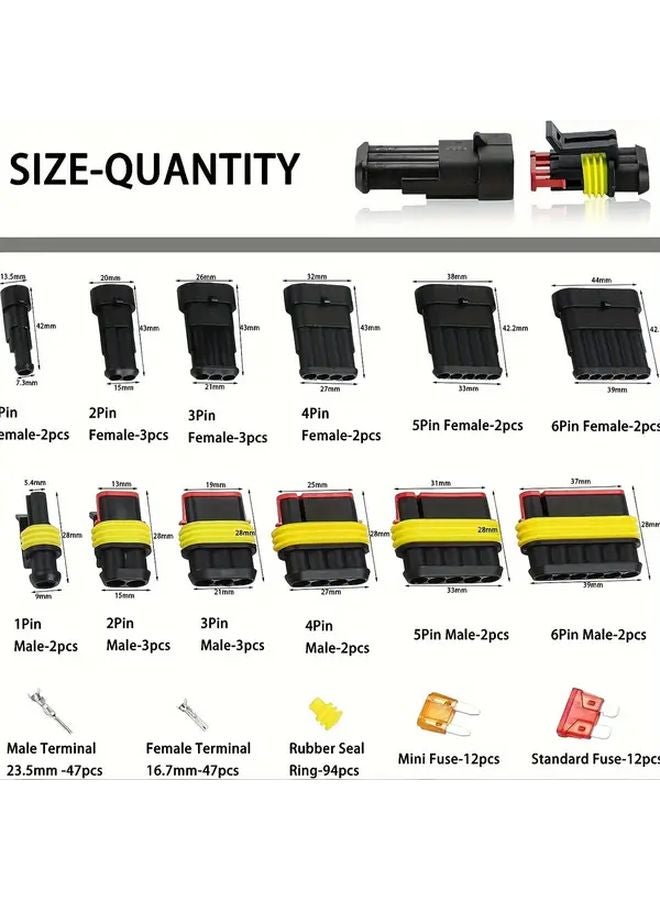 SN 48B 240PCS Automotive Wire Connector Kit With Ratchet Crimping Tool Set - Image 5
