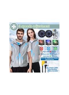 Air Conditioned Jacket With Fans, Cooling Vest for Men Women, Evaporative Cool Vest with 2 Fans Air Conditioned Cold Clothes Keep Cooling 13 Hours for Hot Weather Work, Waterproof, Sun-Proof - pzsku/Z478525A7893505E82B70Z/45/_/1698660860/b5cde299-f691-4cc7-ba09-cd0512fa3f29