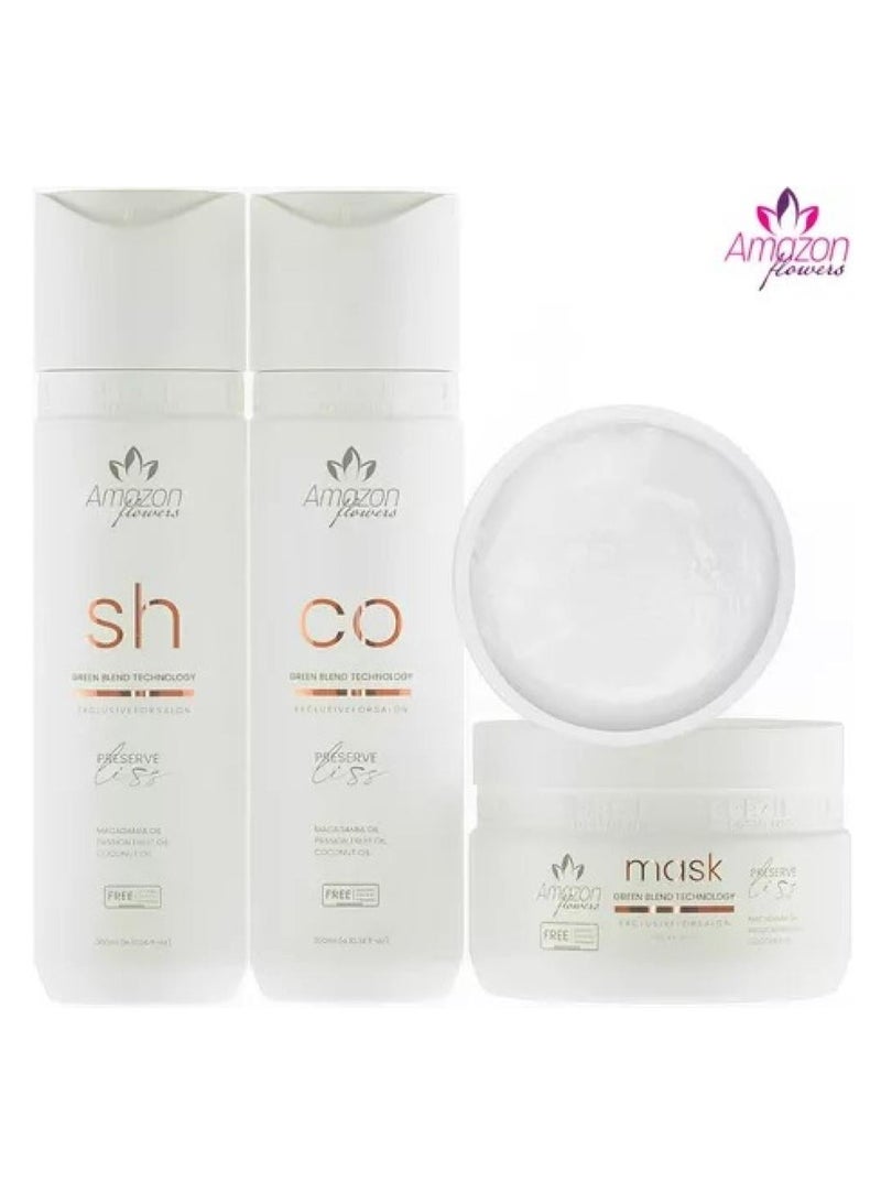 أمازون فلاور مجموعة العناية بالشعر شامبو200مل  بلسم200مل ماسك300مل