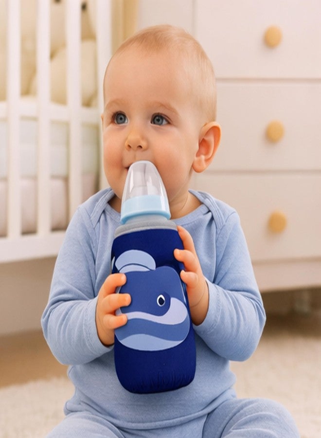 Alya The Cheeky Kidzz Adjustable Reusable Baby Feeding Bottle Cover Sleeves Cartoon Prints with Holding Strap Suitable for 120ml 220ml 240ml Slim Neck Feeding Milk/Water Feeder Bottles (Pack of 4) - Image 2