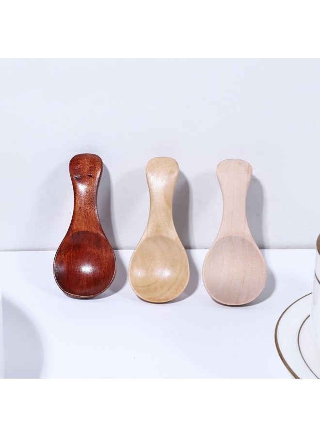 Japanese-style Children's Short Handle Milk Powder Wooden Spoon Lotus Wood Tea Spoon Three-color Tea Spoon Short Handle Wooden Spoon Household Manufacturers Wholesale-Specifications:Alba Spoon 3  - Image 3