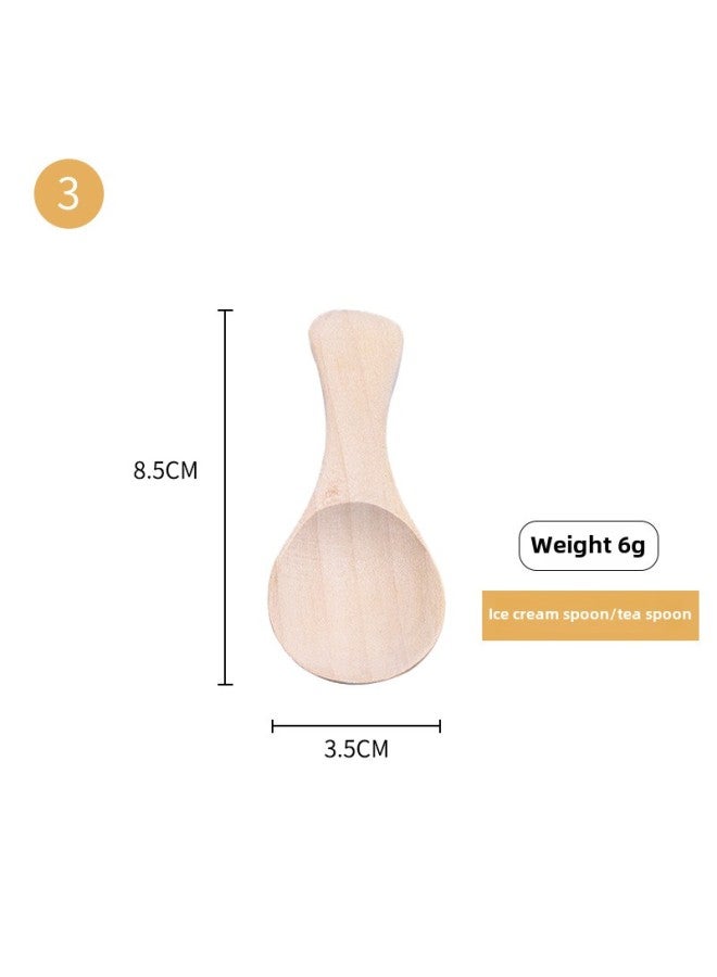 Japanese-style Children's Short Handle Milk Powder Wooden Spoon Lotus Wood Tea Spoon Three-color Tea Spoon Short Handle Wooden Spoon Household Manufacturers Wholesale-Specifications:Alba Spoon 3  - Image 1