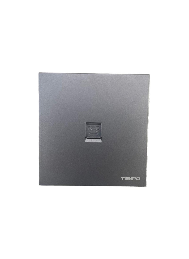 TEMPO Telephone Socket Gray Slim Piano  - Image 1