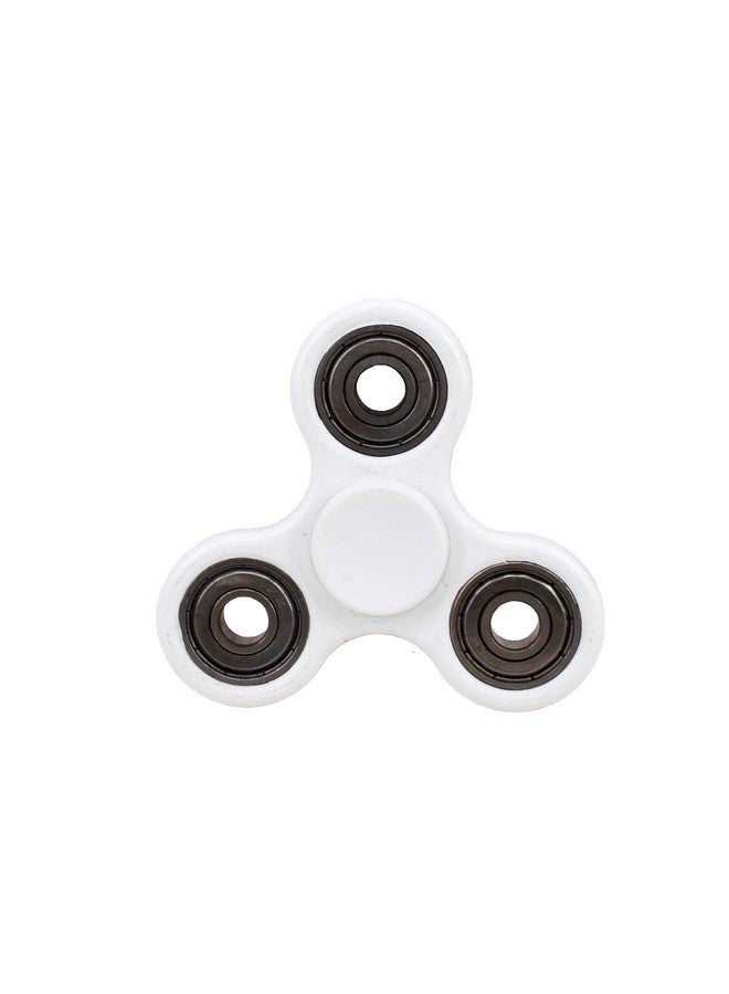 Premsons Premsons® Hand Spinner Desk Toy - High Speed Smooth Finger Spin Sensory Fidget Stress Relief Game Play for Kids & Adults - Birthday Party Gift - Four Bearing - White  - Image 1