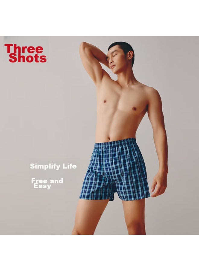 THREEGUN Sanqiang Men's Underwear, Loose-fitting Aro Pants, Large Size, Breathable And Comfortable Men's Shorts, 3-pack - Image 2