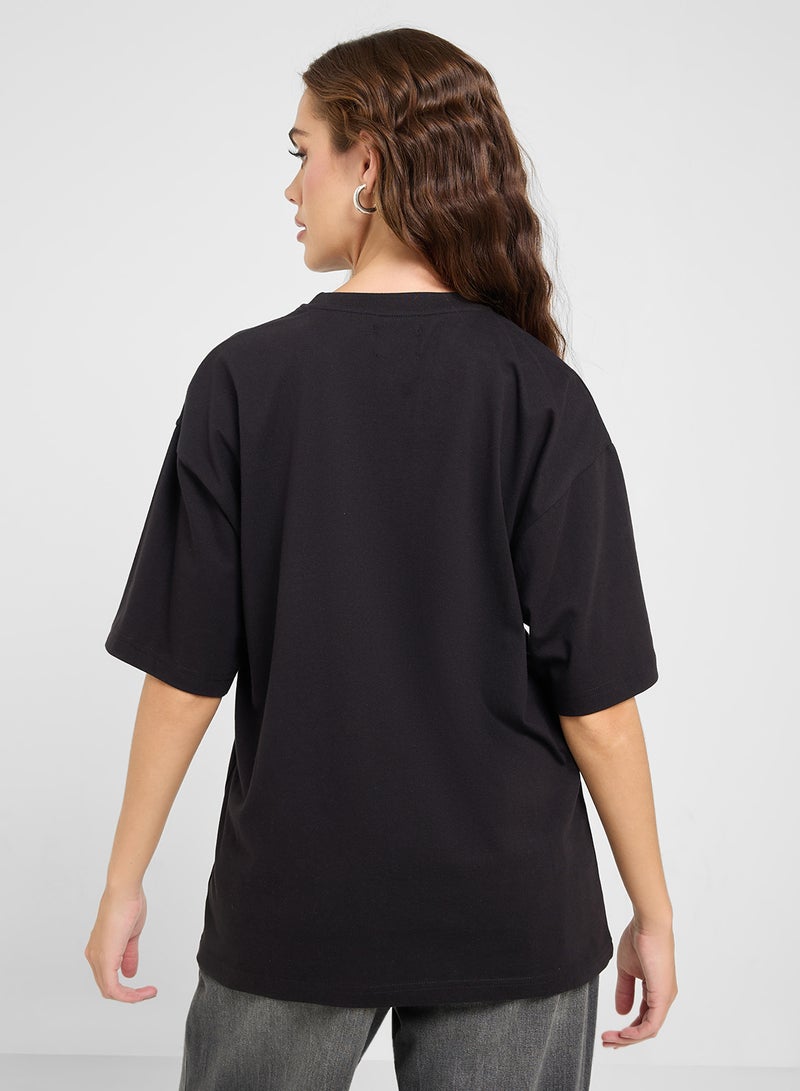 Ginger Oversize Leopard Print Graphic T-Shirt - Image 2