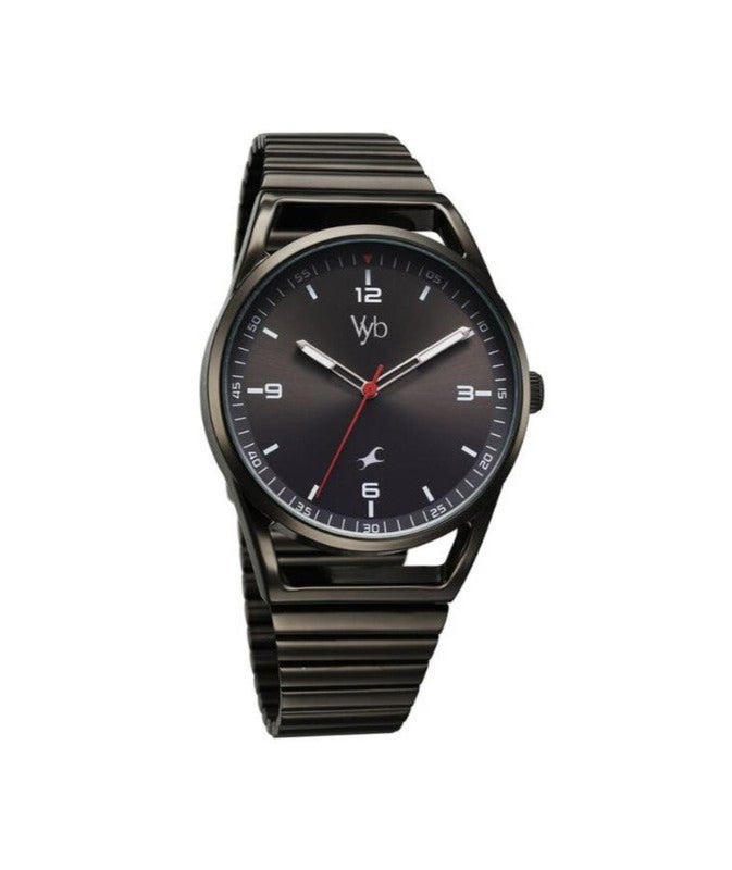 fastrack Vyb Horizon Fastrack By Titan Quartz Analog Black Dial & Metal Strap Watch For Men fv30006qm01w - Image 3