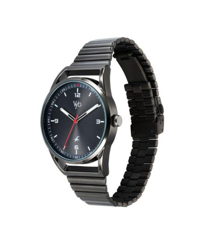 fastrack Vyb Horizon Fastrack By Titan Quartz Analog Black Dial & Metal Strap Watch For Men fv30006qm01w - Image 4