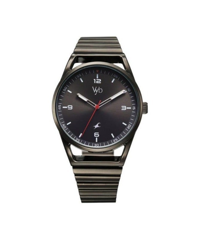 fastrack Vyb Horizon Fastrack By Titan Quartz Analog Black Dial & Metal Strap Watch For Men fv30006qm01w - Image 1