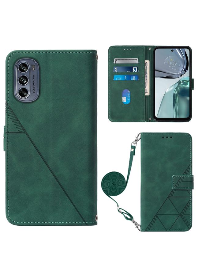 إيروريكس جراب لهاتف Motorola Moto G62 5G، جراب كروس بودي من الجلد المنقوش ثلاثي الأبعاد - Image 1