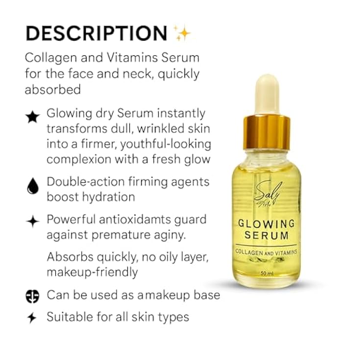 Saly Jolie Collagen & Vitamin E Anti Aging Facial Serum - Image 3