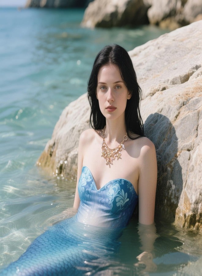 بريلوف قلادة بريلوف بوهيمية مصنوعة يدويًا من اللؤلؤ الصناعي، مستوحاة من الصدف الطبيعي ونجم البحر، بتصميم أنيق وجريء، مثالية كإكسسوار صيفي أنيق للشاطئ، بلون ذهبي شفاف. - Image 3