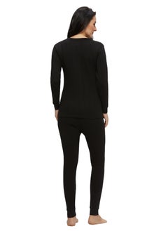 AMPM WOMEN'S INNER FULL BODY THERMAL SET - BLACK  - Image 4