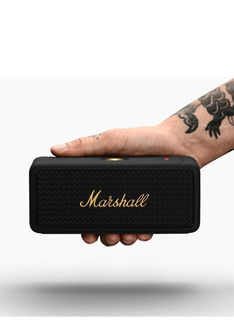 Marshall - Marshall Emberton II Portable Bluetooth Speaker, Black & Brass - Image 1