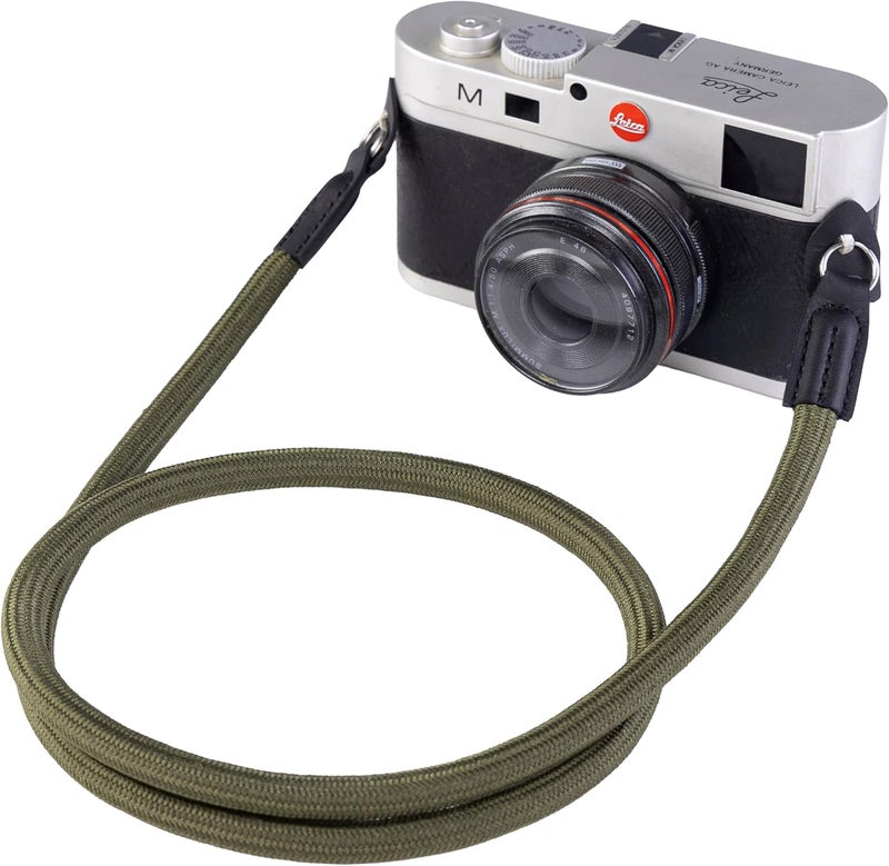 Eorefo Camera Strap Vintage 100cm Nylon Climbing Rope Camera Neck Shoulder Strap for Micro Single and DSLR Camera. - Image 1