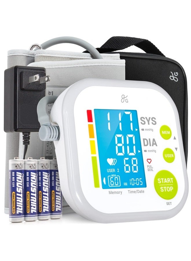 Greater Goods Blood Pressure Monitor - Complete BP Machine Kit with Wall Adapter and Premium Comfort Cuff, Designed in St. Louis - Image 1