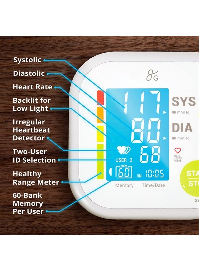 Greater Goods Blood Pressure Monitor - Complete BP Machine Kit with Wall Adapter and Premium Comfort Cuff, Designed in St. Louis - Image 3