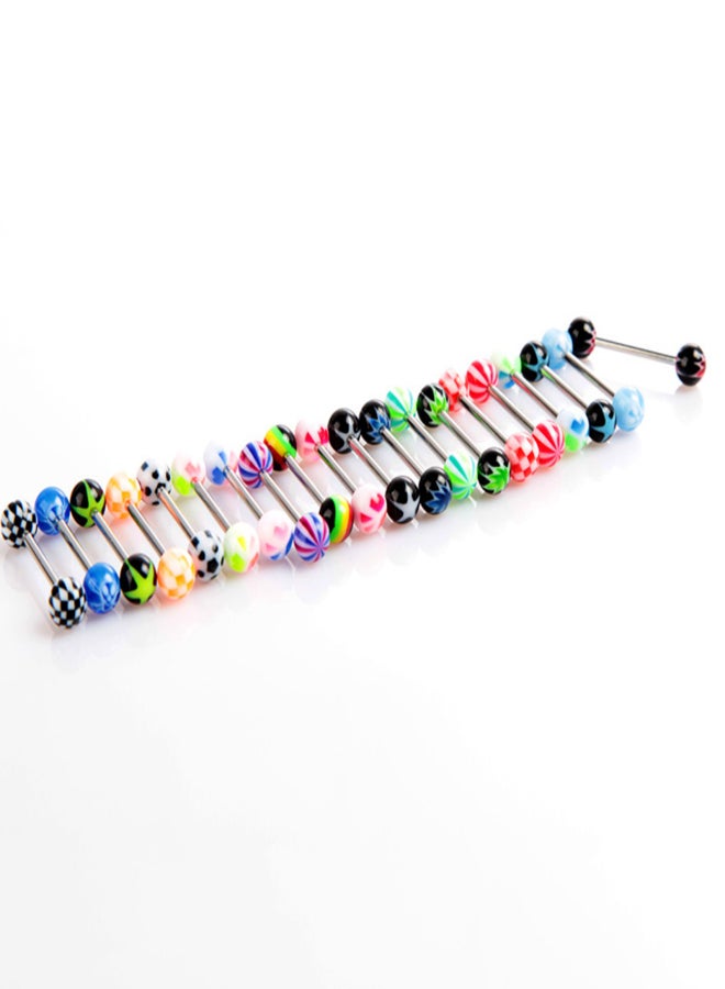 30Pcs Mixed Color Tongue Rings Stainless Steel Bars Fashion Piercing Jewelry - Image 3