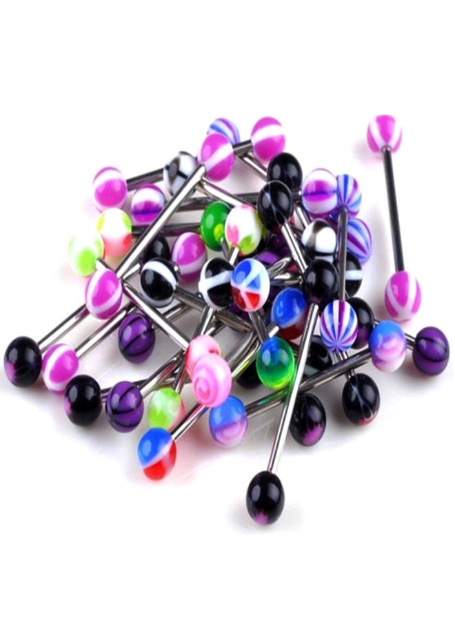 30Pcs Mixed Color Tongue Rings Stainless Steel Bars Fashion Piercing Jewelry - Image 4