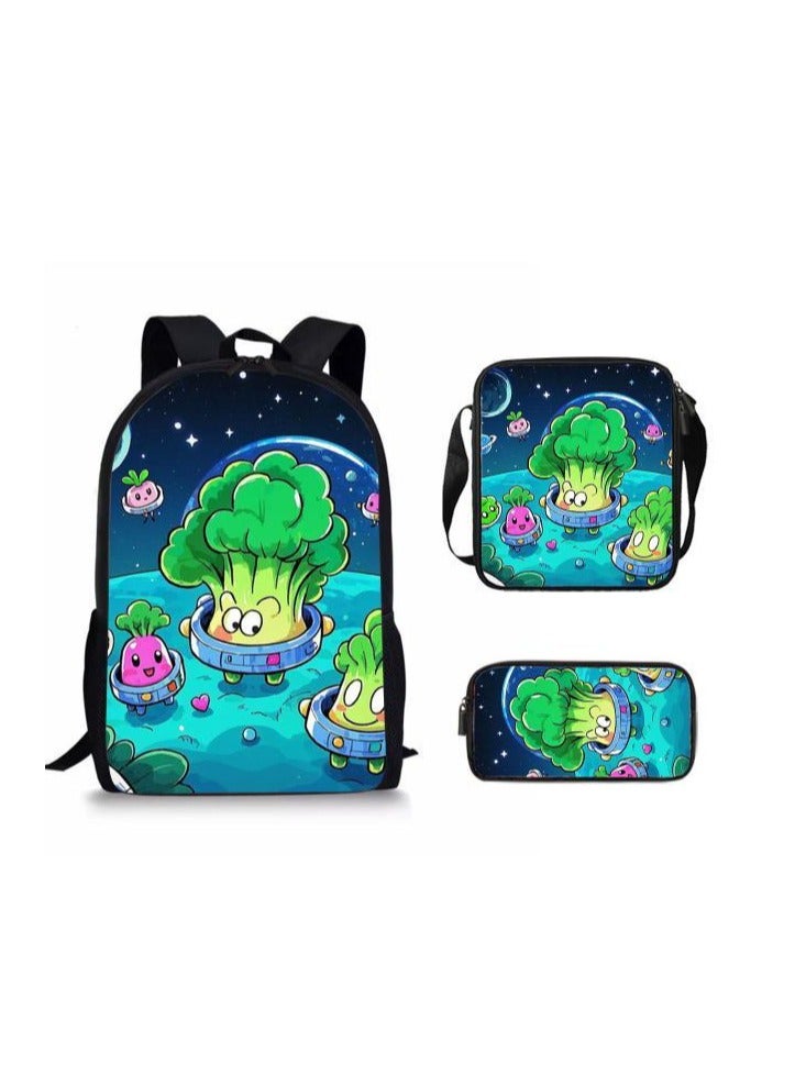 Cartoon style universal three-piece schoolbag - 488 - Image 1