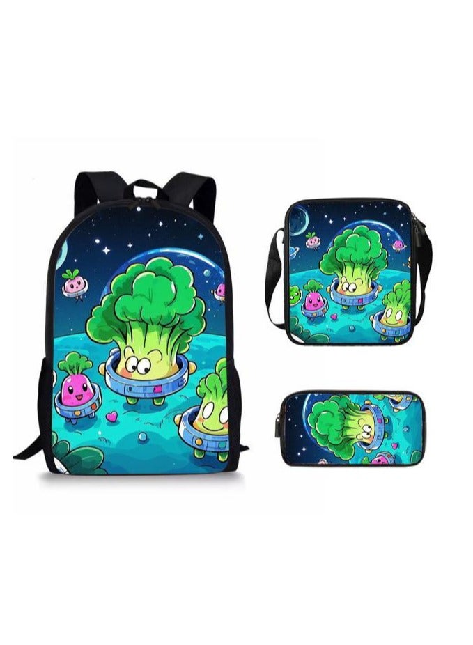 Cartoon style universal three-piece schoolbag - 488 - Image 2